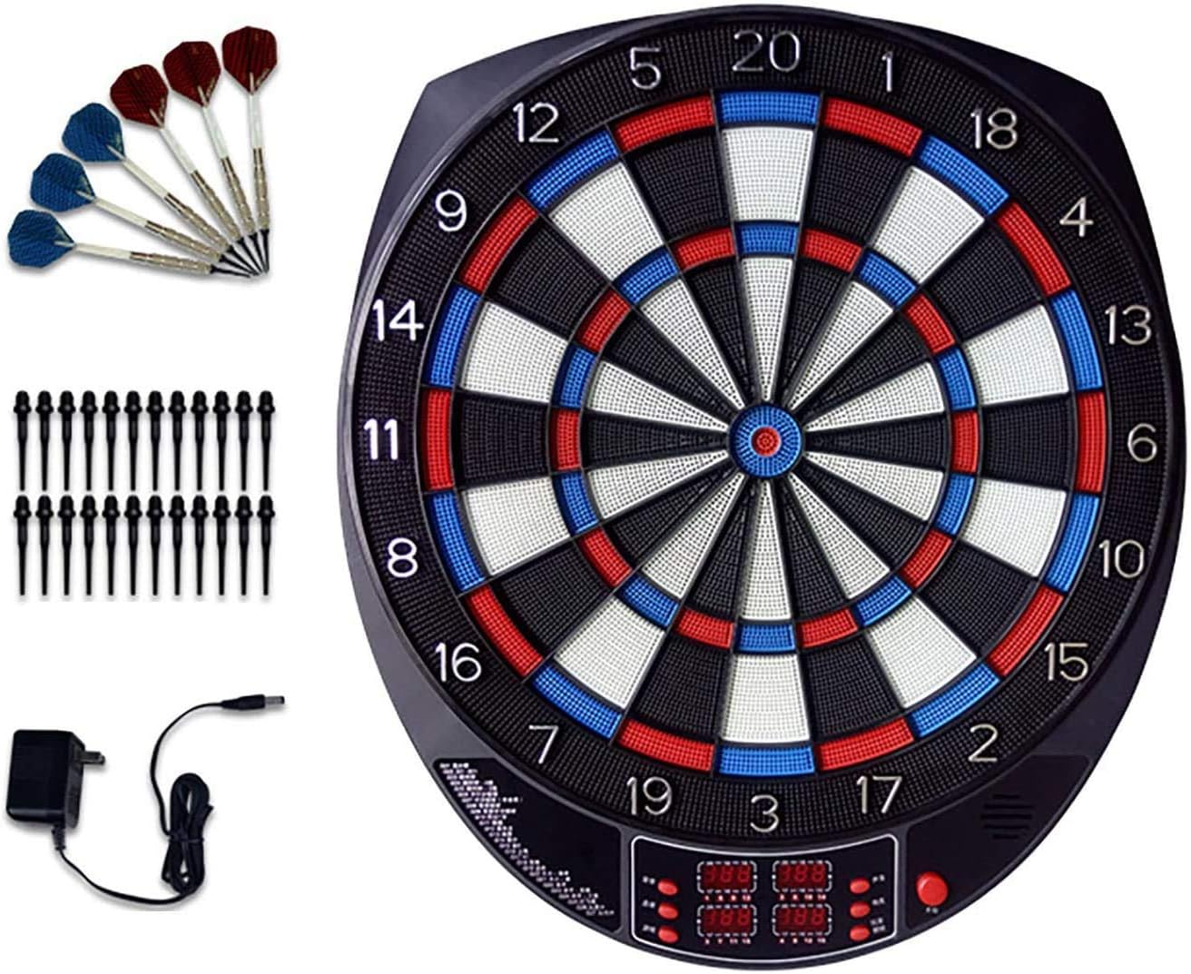 最大72 オフ 電子ソフトチップダーツボード 電子ダーツボードゲームセット Lcdスコアリングスクリーン付きダーツターゲット 任意のゲームルーム用の6つのソフトダーツ 50cm Paragon Hair Com