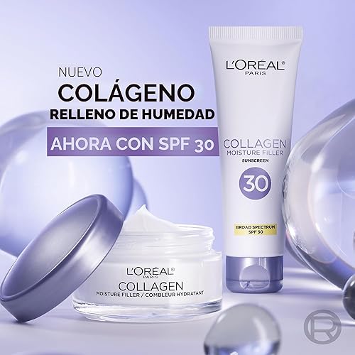 Miniatura 7 de L'Oreal Paris Hidratante facial diario de colágeno, crema facial antienvejecimiento para reducir las arrugas y proporcionar una hidratación intensa
