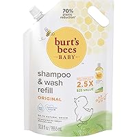 Vista 28 de Burt's Bees Champú y lavado en espuma sensible al bebé, sin fragancia, sin desgarros, probado por pediatras, 97.5% de origen natural, 8.4 onzas