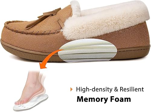 Vista 3 de RockDove Pantuflas estilo mocasín con purpurina Caroline para mujer