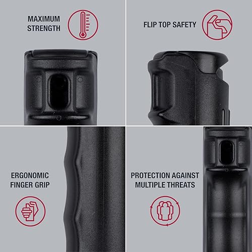 Miniatura 2 de Ruger Pepper Gel, 25 ráfagas, rango de 12 pies (13.1ft), el gel es más seguro, contiene tinte de marcado UV, agarre para los dedos, llavero