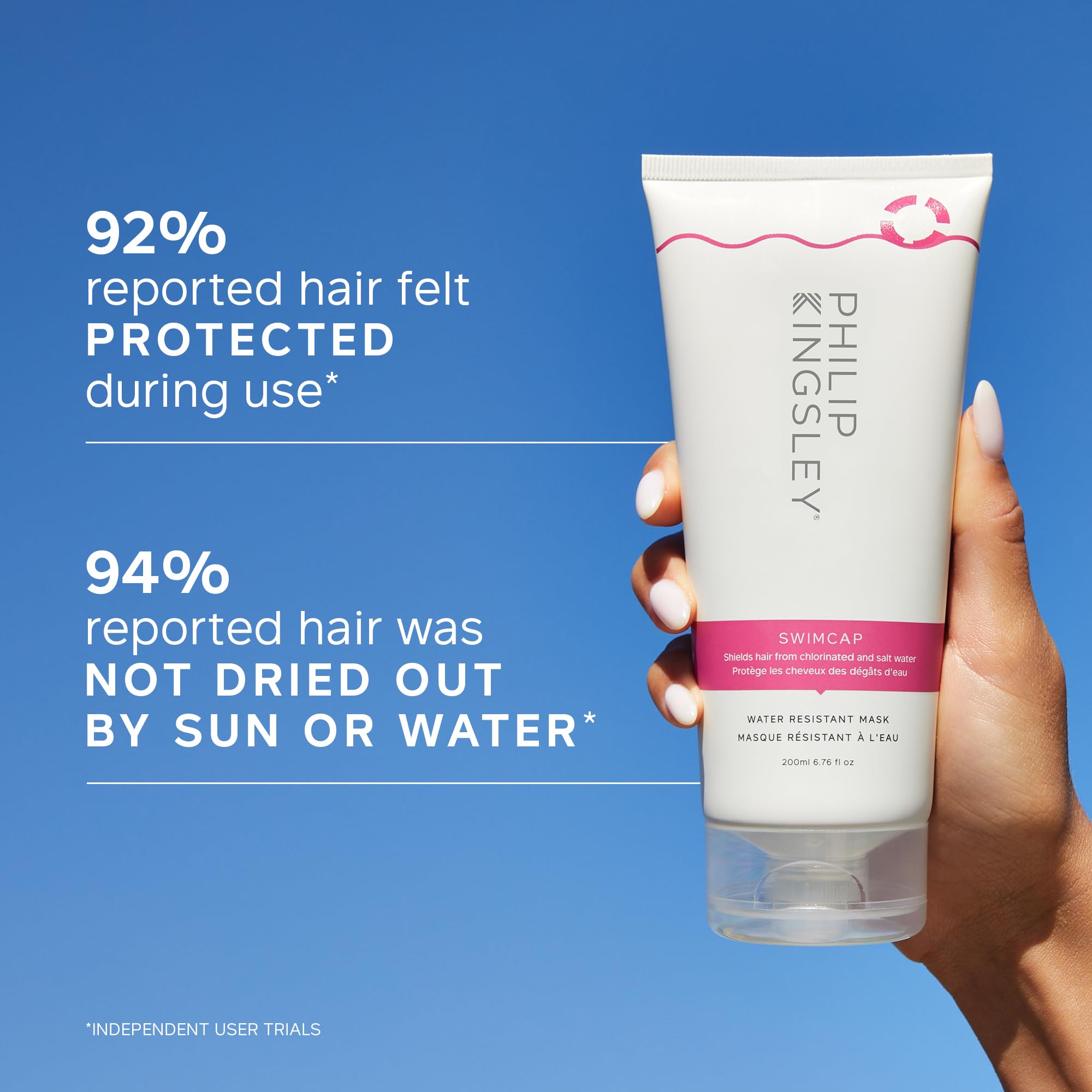 Philip Kingsley | Gorro de baño - Mascarilla resistente al agua con cloro para la protección del cabello | Swim Hair Mask, protege el cabello del cloro, el agua salada y el daño por calor | 200ml