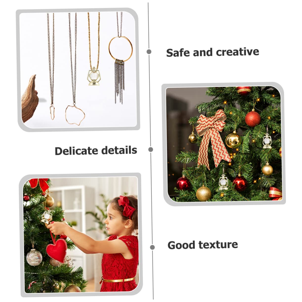 Zerodeko 4 Sätze Anhänger Baum Beleuchtet Kerzenlaterne Weihnachtsdekoration Drinnen Lichter Weihnachtsgirlanden Weihnachtskugeln Als Ornamente Weihnachtsschmuck Plastik Golden 30 Stück * 4