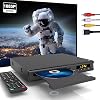 HDMI DVD Player 1080P Region Free DVD Player for TV HDMI/AV Port/USB/Microphone Input NTSC/PAL System Remote Control Full Region Compatibility