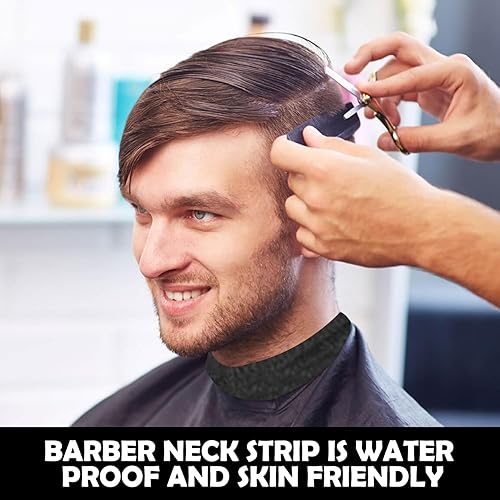 Miniatura 4 de King Midas Empire Tiras para el cuello, paquete de 12 bandas de papel elásticas profesionales para peluquería y peluquería, color negro