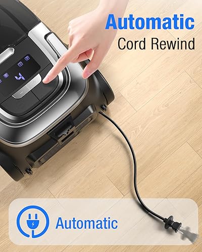 Miniatura 3 de Zefiro Aspiradora de recipiente, aspiradora sin bolsa de 40 Kpa 1600 W, aspiradora ligera para suelos duros, alfombras, mascotas, gris (plateado)