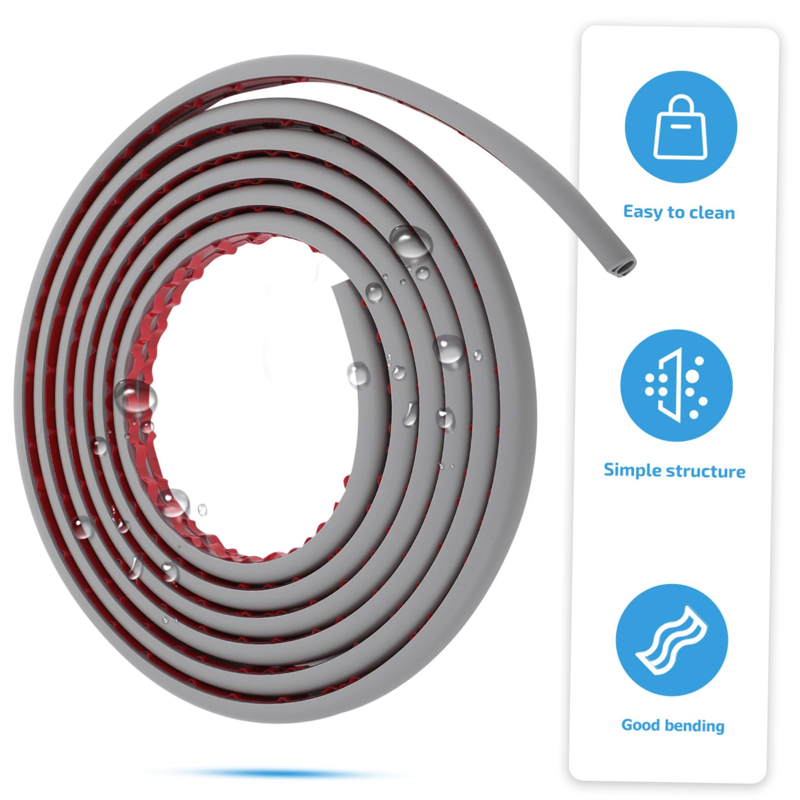 Canaleta Adhesiva para Cables de Pared Tubo Organizador Gris con Interior Protección y Ocultación de Cables para Hogar y Oficina
