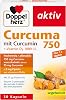 Doppelherz Curcuma 750 with Curcumin + Vitamin D3 1000 IU - Vitamin D Supports the Normal Function of the Immune System - 30 Vegetarian Capsules