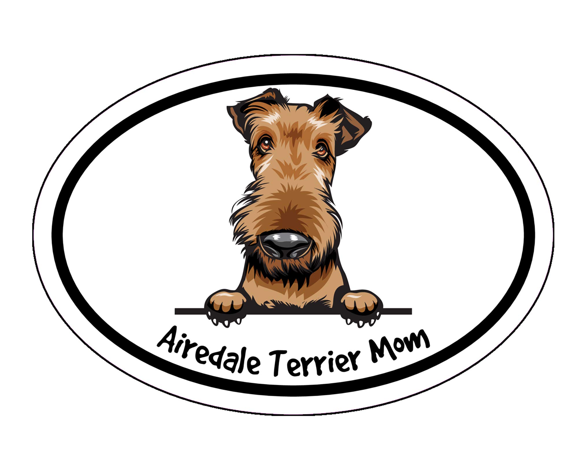 Autocollant Airedale Terrier Mom pour masquer les rayures de voiture