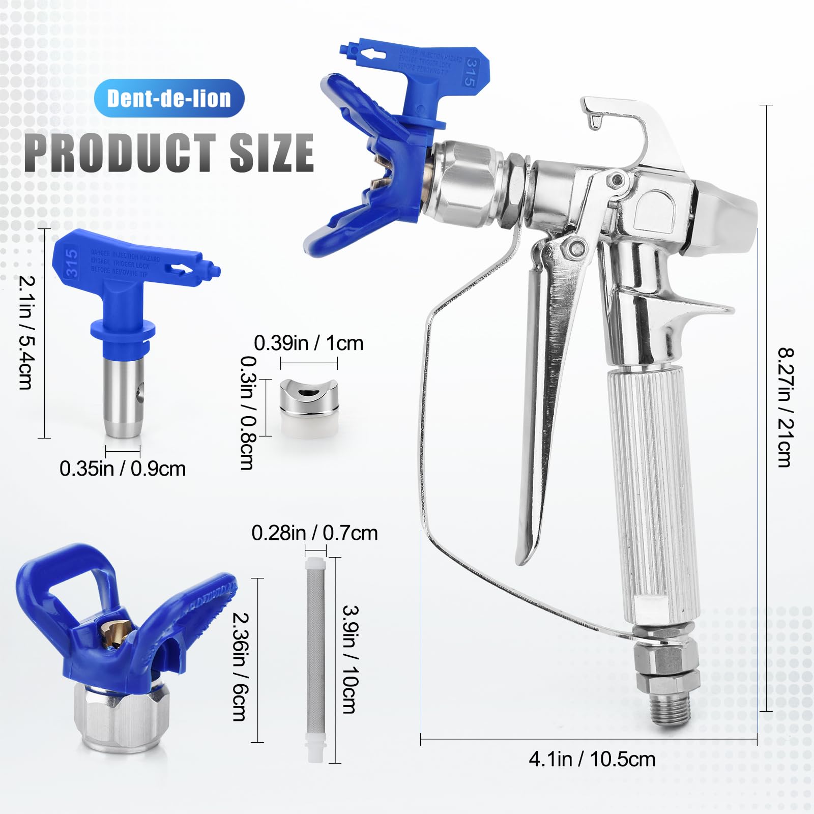 3600 psi Airless-Spritzpistole rote Basis gelbe Düse, passend für Graco Wagner Titan-Spritzgerät 3600 psi Airless-Spritzpistole rote Basis gelbe Düse, passend für Graco Wagner Titan-Spritzgerät