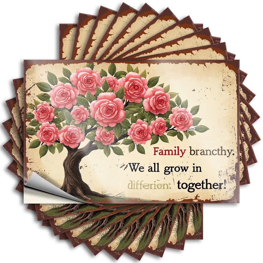 Family Branches Grow Together. Heavy Pool Decorations Outdoor - Bumper Water Removable Vinyl Decal(6X9CM)