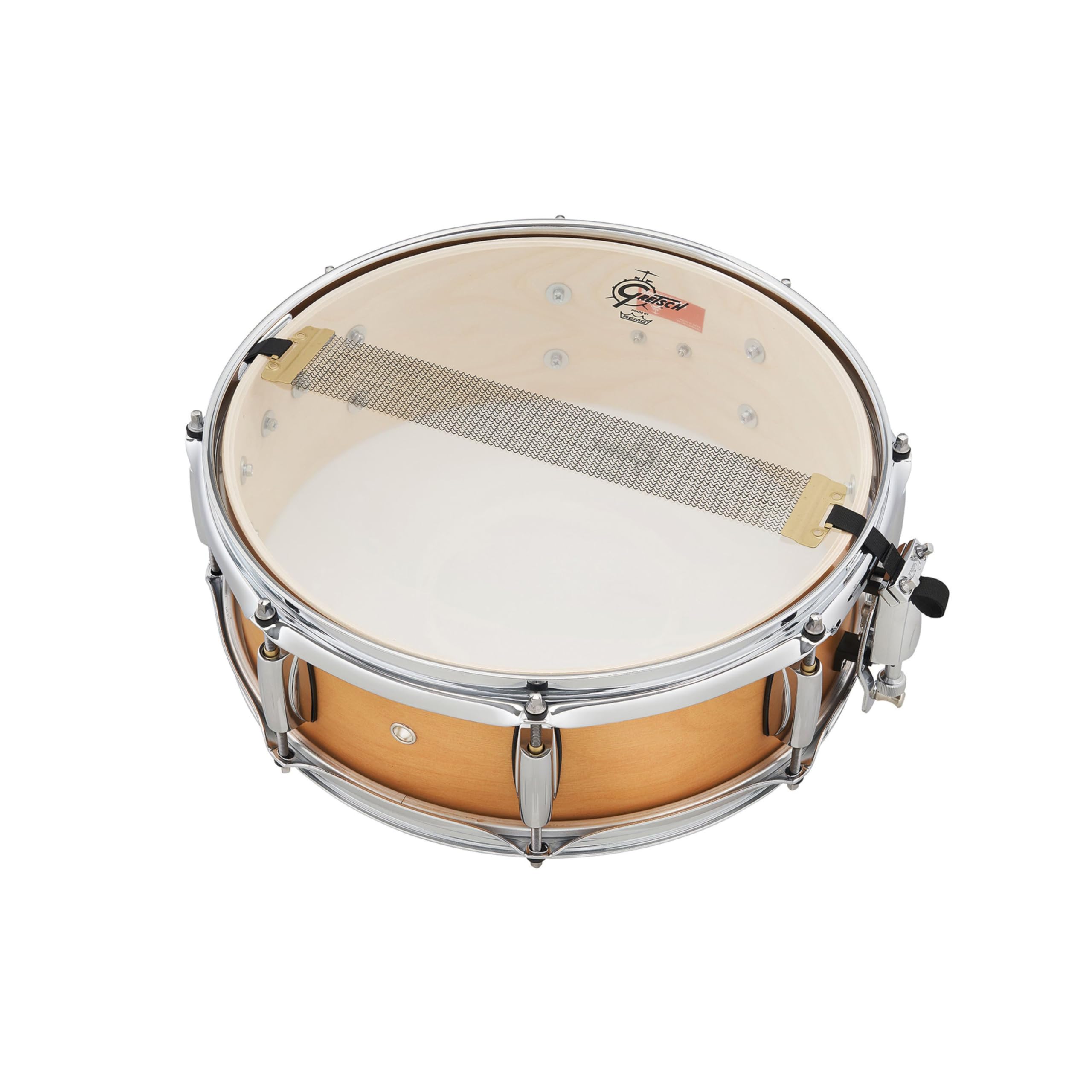 Gretsch Snare Drum - Full Range Birch - Größe 14 x 5" - 8-lagiger Birkenkessel - Satin Classic Finish Natur - 30° Kesselgratung - 2,5 mm Stahlspannreifen - S1-0514-BSC