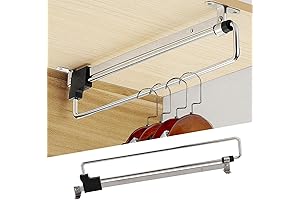 Retractable Closet Rod, Punch Free Telescopic Clothes Rod