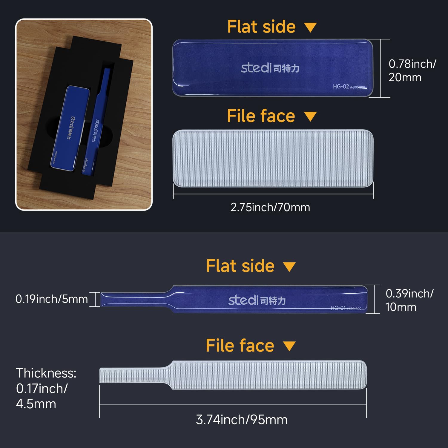 Stedi Glass Polishing Files - Perfect Model Finish -6