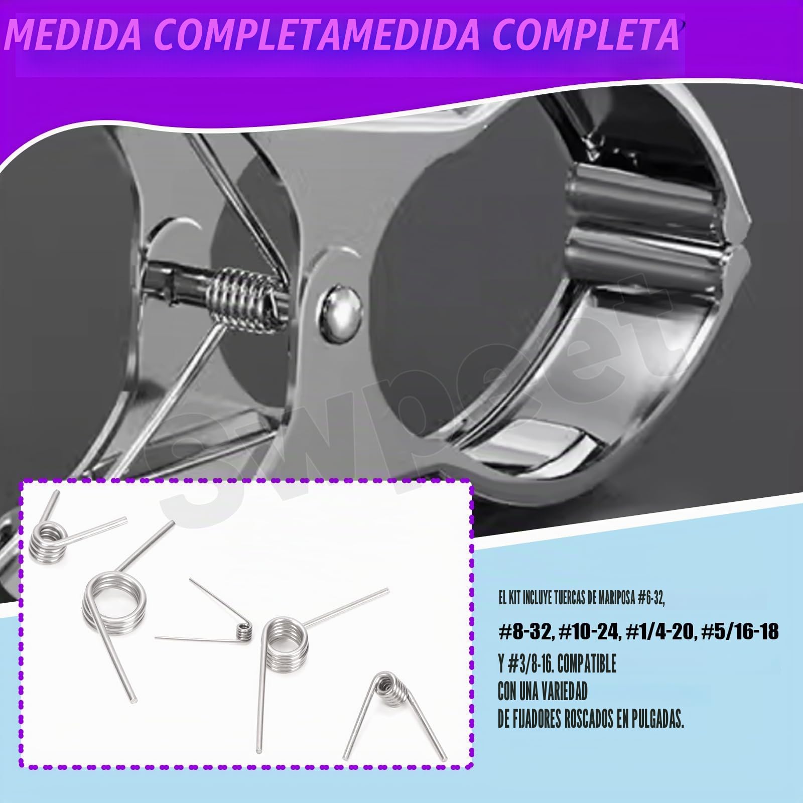 Swpeet Juego de 45 resortes torsionales de acero inoxidable 45/90/120 grados 15 tamaños