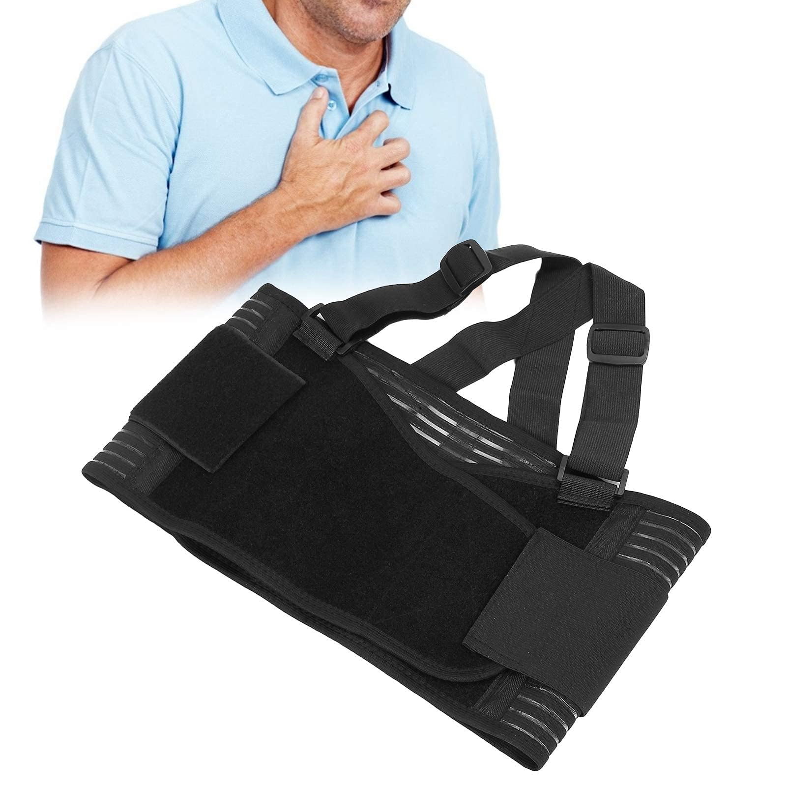 Vendaje Para Costillas Rotas, Vendaje Ajustable Transpirable Para La Cadera Vendaje Protector Lumbar Correa Protectora Costillas Envoltura Compresión Para Mujeres Y Hombres Alivio Para Costillas Rotas