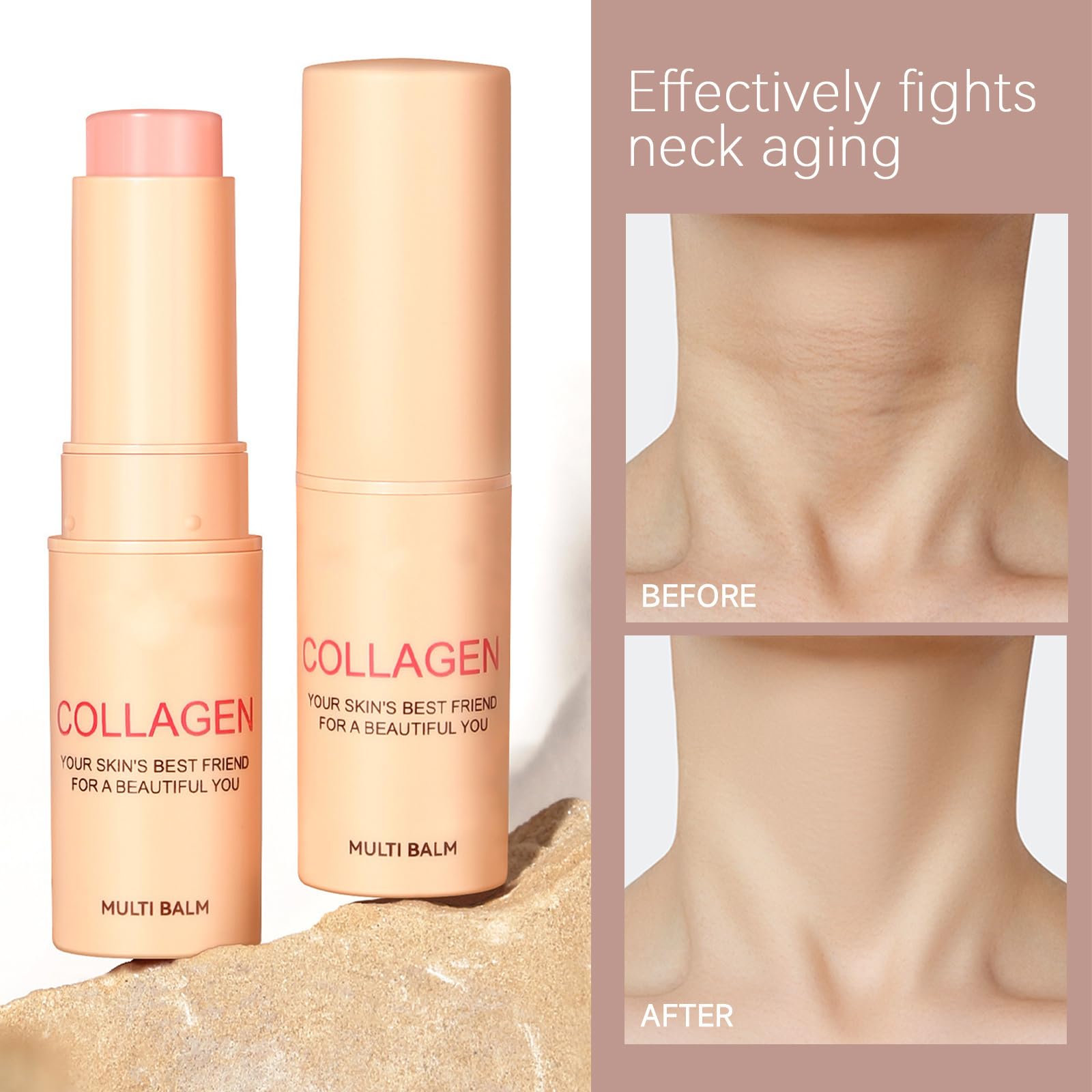 Collagen Multi Balm for Face, Anti Wrinkles Moisturiser Stick, Collagen Wand Stick, Wrinkle Bounce Multi Balms - Image 2