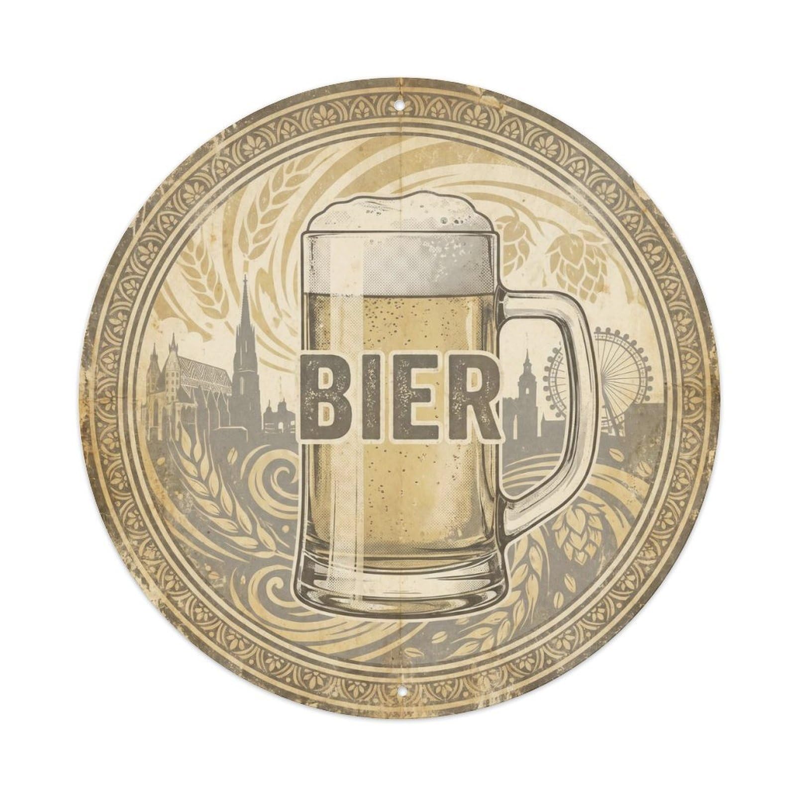 Vintage Silkscreen Alpine Craft Beer Ale House Beverage Metal Tin Sign