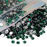 Vista 121 de Genie Crystal ss34 Red Glass Rhinestones 288 Pcs, 7.0 mm Big Light Siam Flatback Rhinestone, Diamond Cut Gems for Crafts, Face Mask, Makeup