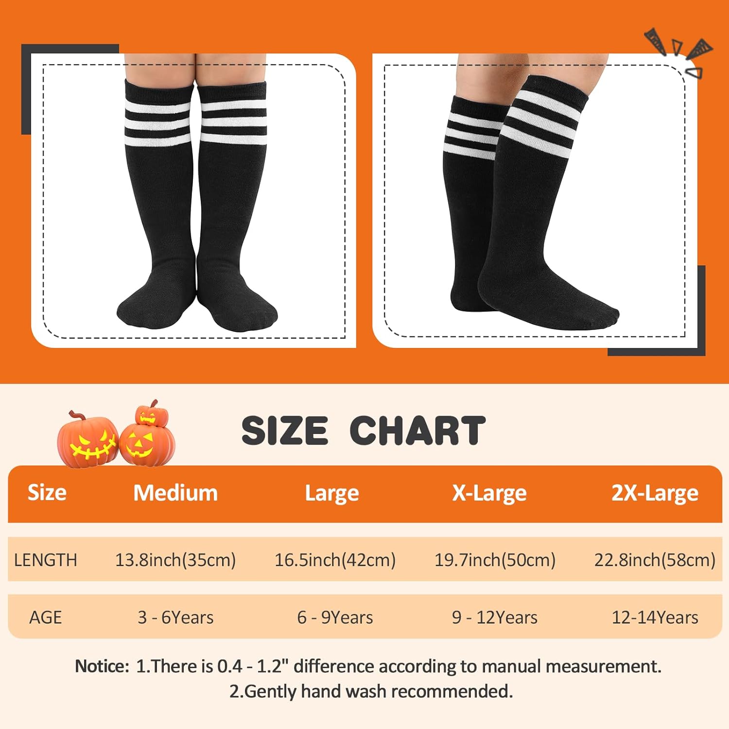 American Trends Kids Knee High Socks Youth Seamless Cotton Long Socks Girls Boys Accessories for School Spirit Week Crazy Day - Image 4
