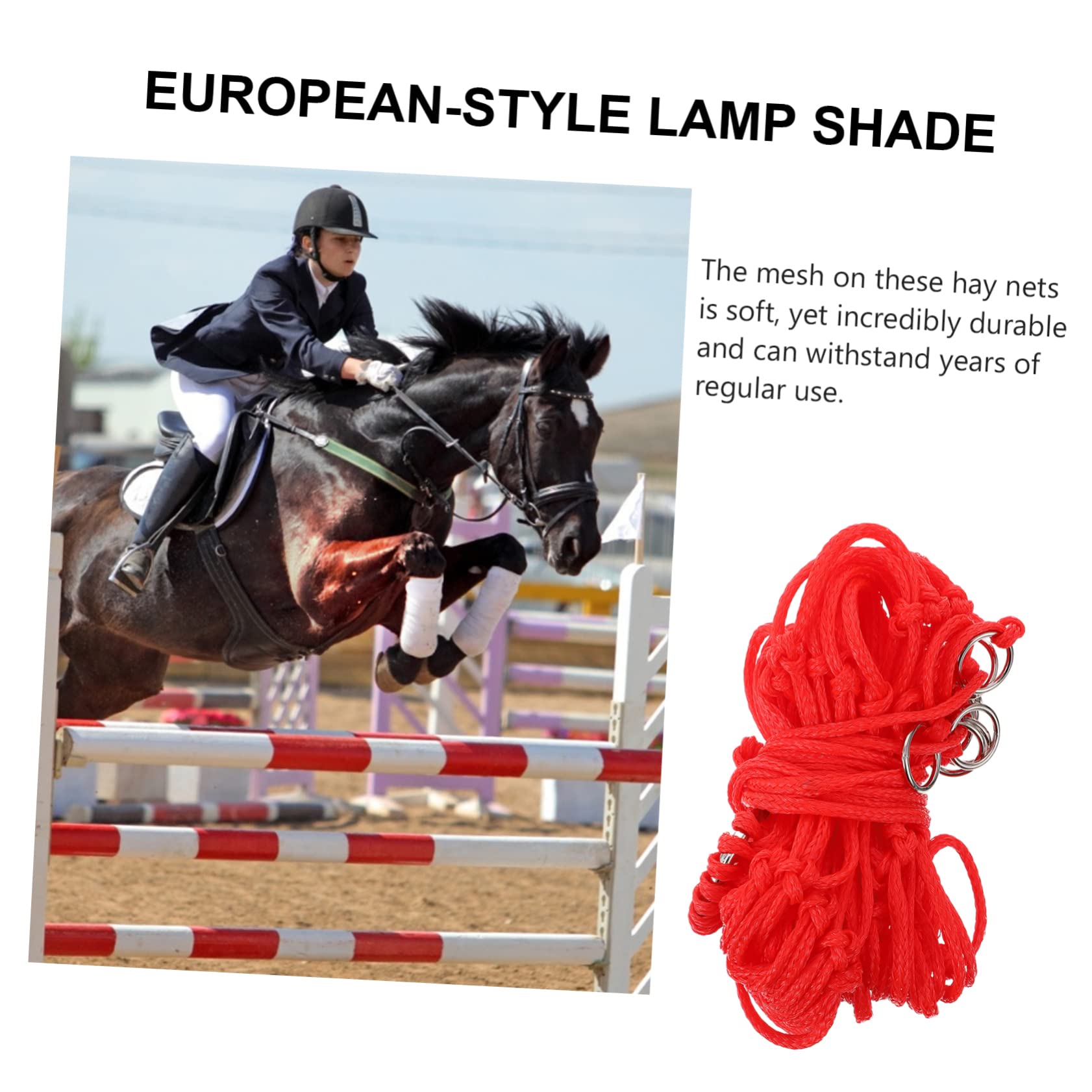 CIYODO Horse Net Bag Nylon Rope Slow Feed Bag for Horses Feeding Supplies Small Holes Medium Size