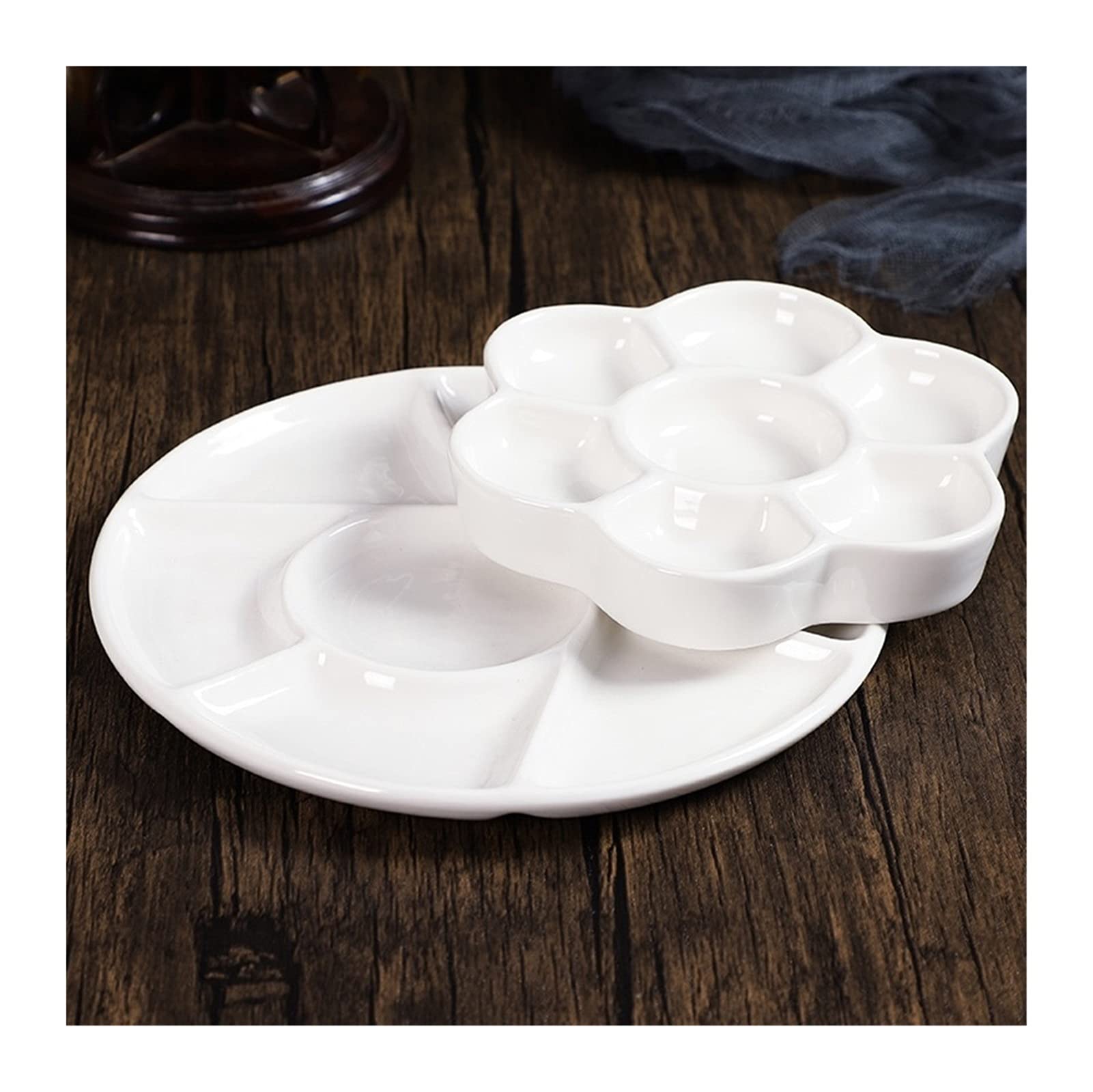 paleta akwarelowa paleta paleta taca porcelanowa, paleta, dla malarza lub pracowni artystycznych 8 cali, 6 cali (kolor: 6 cali)