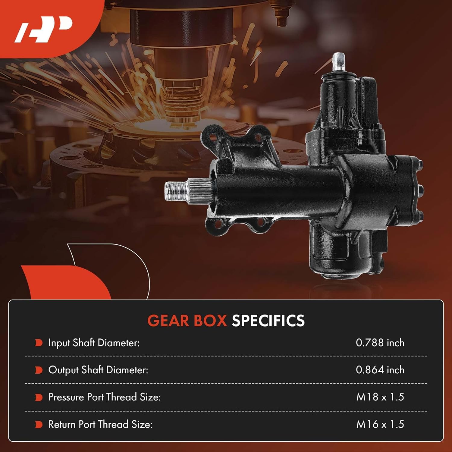 A-Premium - Power Steering Gearbox Gear Box Compatible with Jeep Wrangler 2007-2017, Wrangler JK 2018, Sport Utility 4-Door Only, Replace# 52126348AD