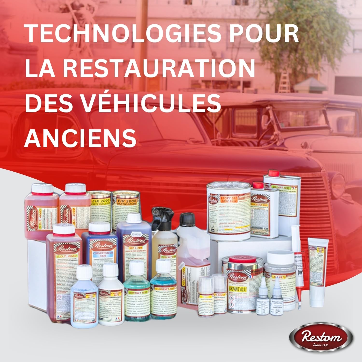 Restom - Kit Poly - pour réservoir en Plastique, Fibre et résine Entre 2L et 5L - Traitement intérieur de réservoir - Pallie la porosité des réservoirs