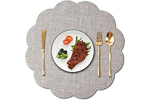 Modern Round Placemats Set of 6 Washable
