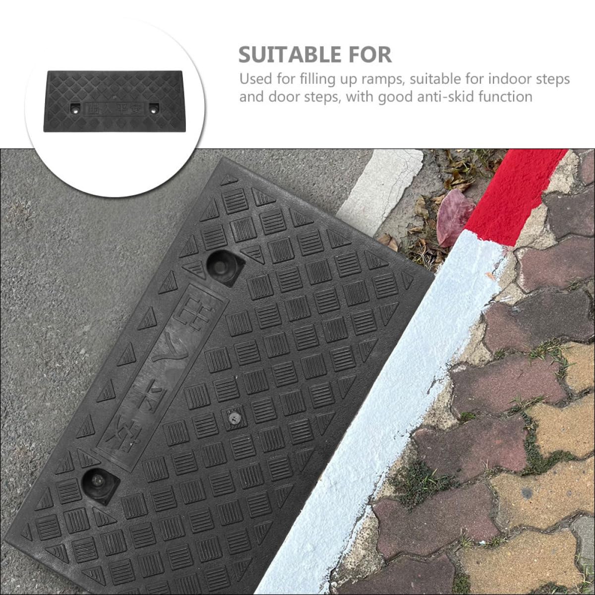Luxshiny Rampa per Auto Portatile in Gomma Resistente Antiscivolo per Rampe di Carico Camion e Vialetti Design Triangolare Ispessito