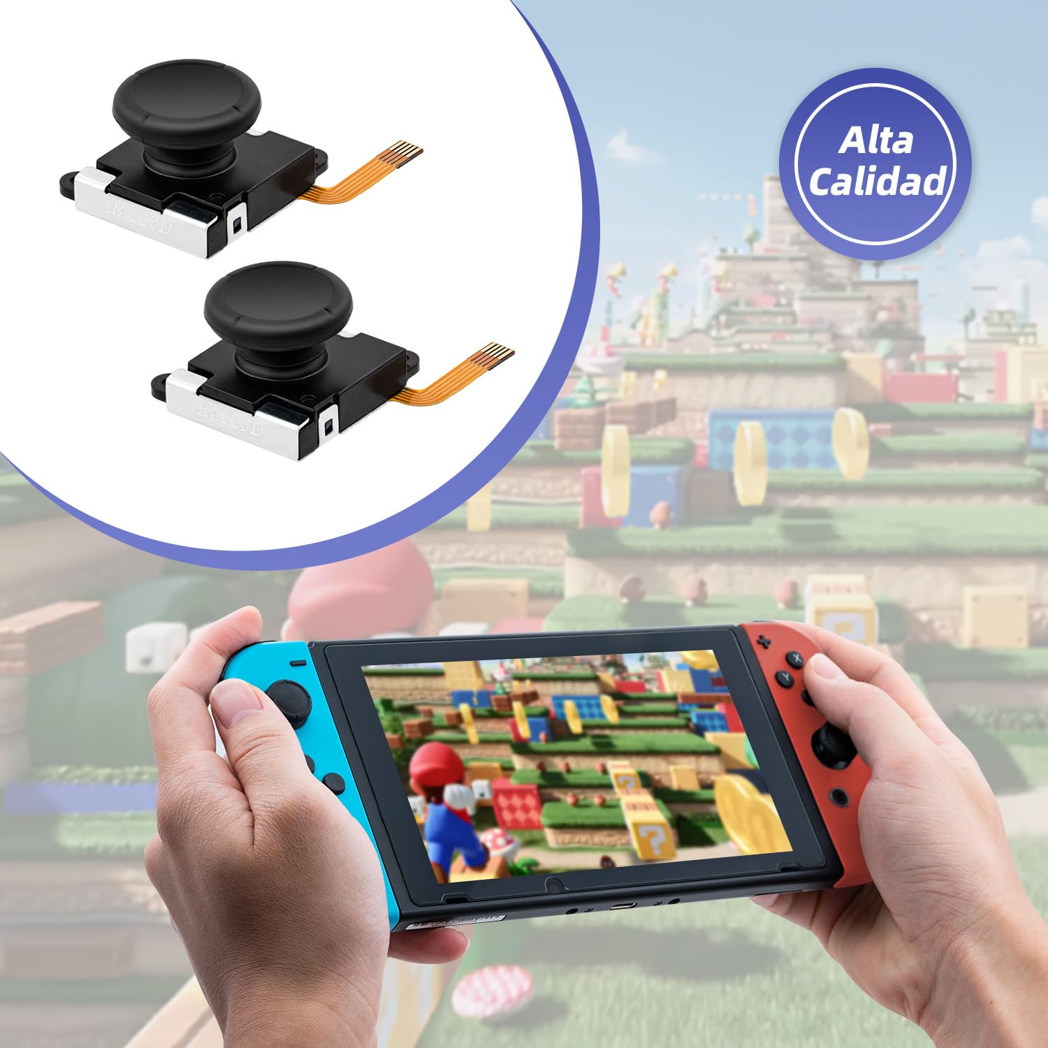 Switch Joystick Reemplazo TMR 3D Analog Joycon para NS Switch/Switch OLED Joycon/Switch Lite con Kit de Herramientas de Reparación - Pas pour Switch 2