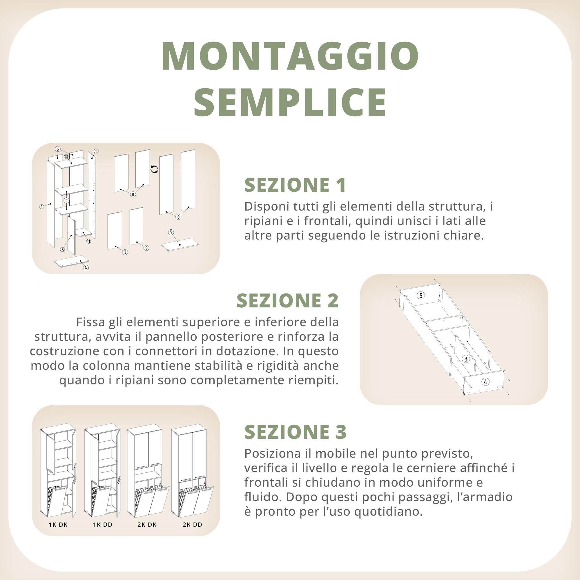 CDF Mobile da Bagno con Armadietti e Ante Bianco Colonna Bagno Salvaspazio 1 Cesto per la Biancheria Mobile Alto a Colonna Cesto Portabiancheria Armadio Bagno 174 x 60 x 30