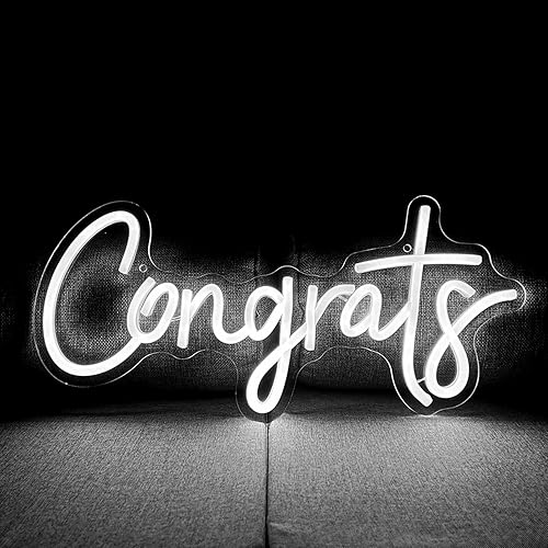 Miniatura 7 de Health&Wealth - Letrero LED de neón para decoración de pared, luces de neón LED de salud y riqueza, decoración de fiesta, interruptor alimentado por