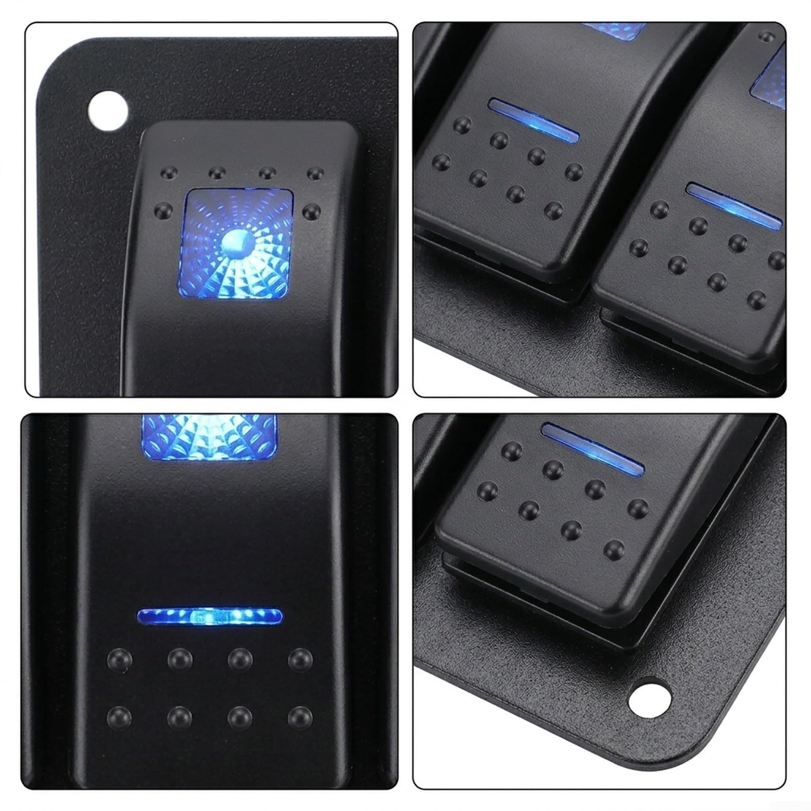 Panel Interruptor Basculante LED 3 Vías Impermeable Panel Interruptor(Eight People)