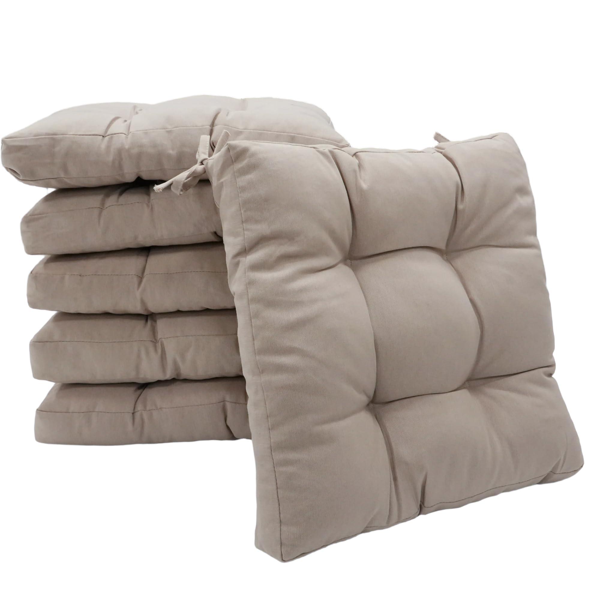 Viste tu hogar Pack 2 Cojines para Silla, 40x40x5 CM, Efecto Tridimensional, Relleno de 100% Poliéster, Ideal para Comedor, Terraza, Salón y Restaurante, Color Raya Beige, Fabricado en España — view 42