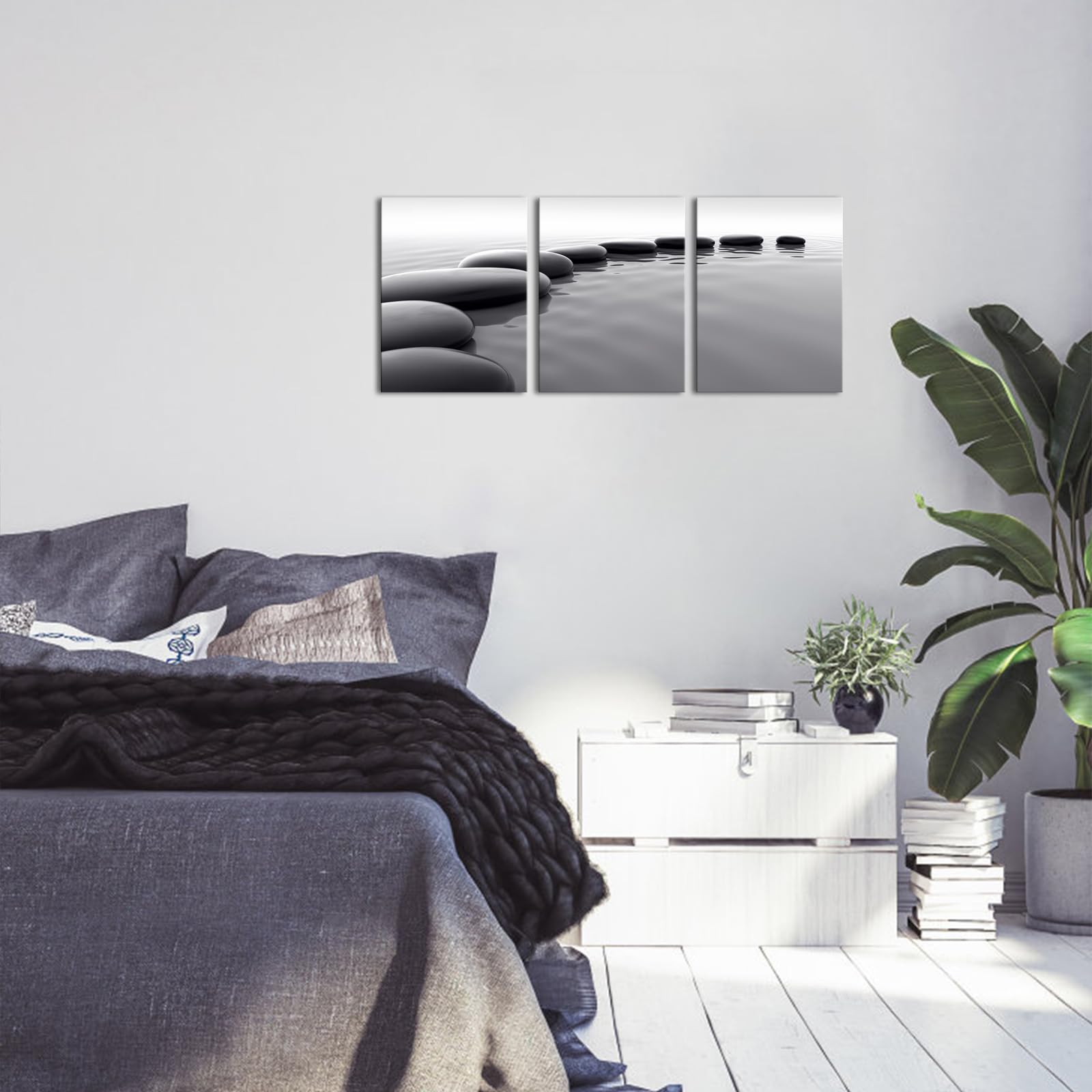 Ozeanwellen Wandbild-Set - 3-teilige Leinwand In Türkis, 40x60 Cm