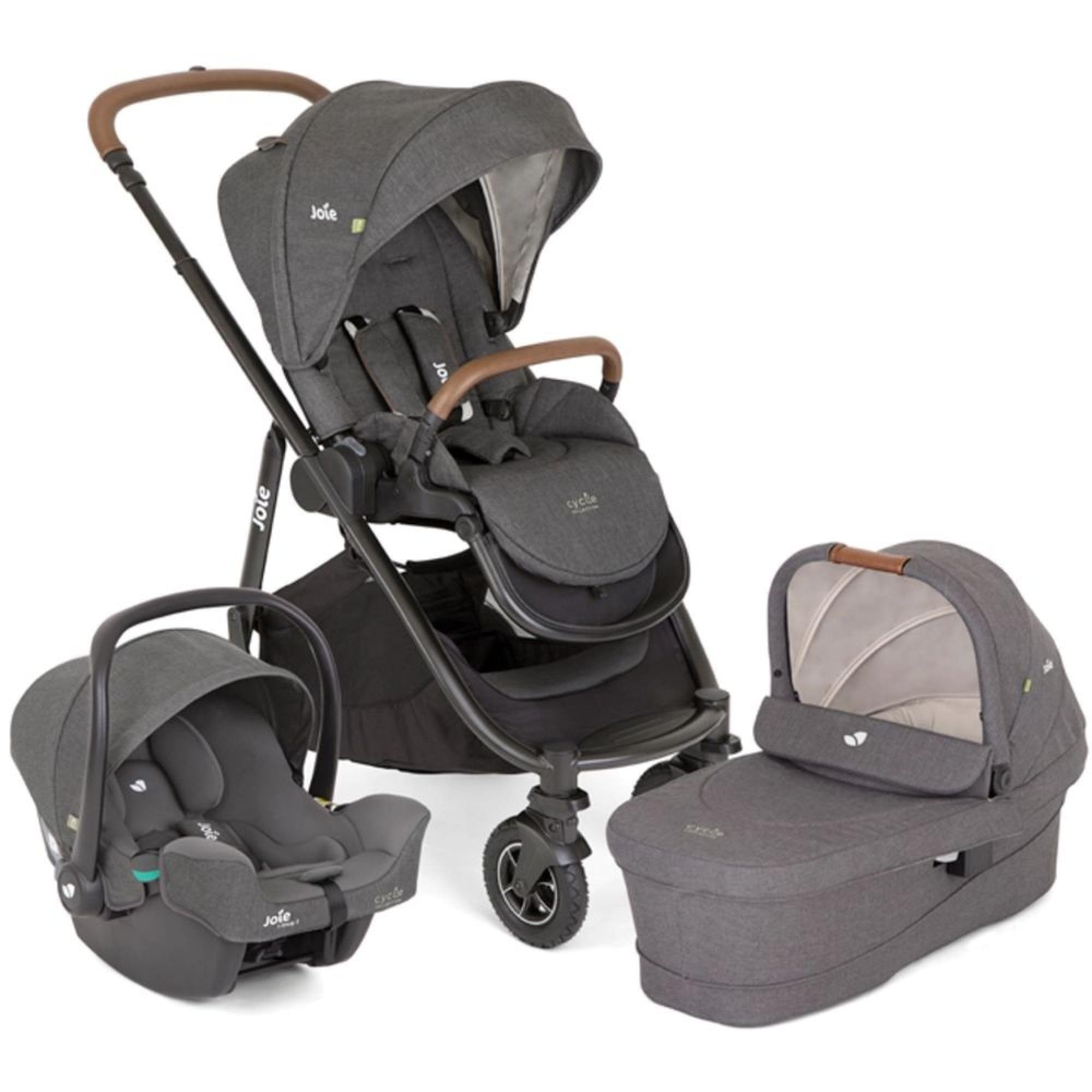 Poussette avec nacelles marque Joie. Modèle 3 en 1 Kombi-Kinderwagen-Set Versatrax bis 22 kg belastbar