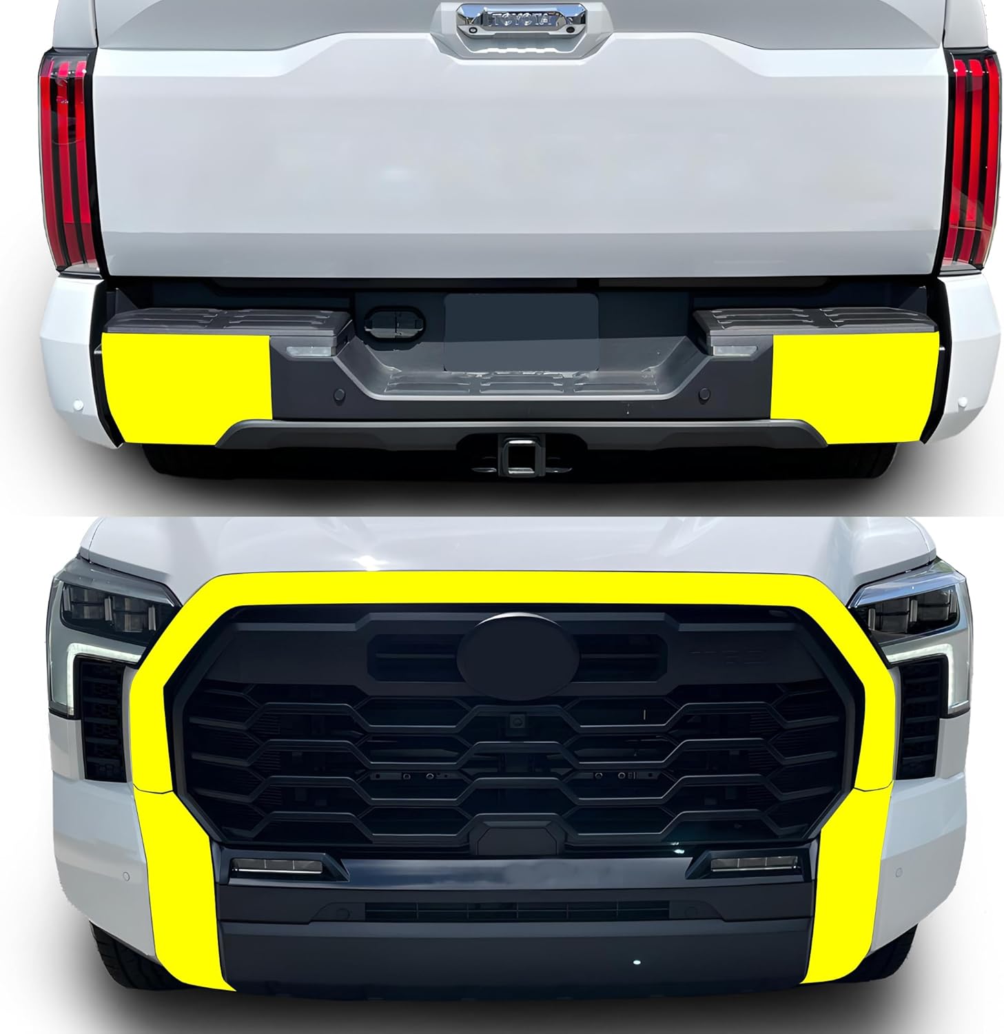 BOGAR TECH DESIGNS for Toyota Tundra 2022-2026 Front Grille Chrome Delete – Precut Vinyl Overlay Kit, Gloss Black Blackout Trim