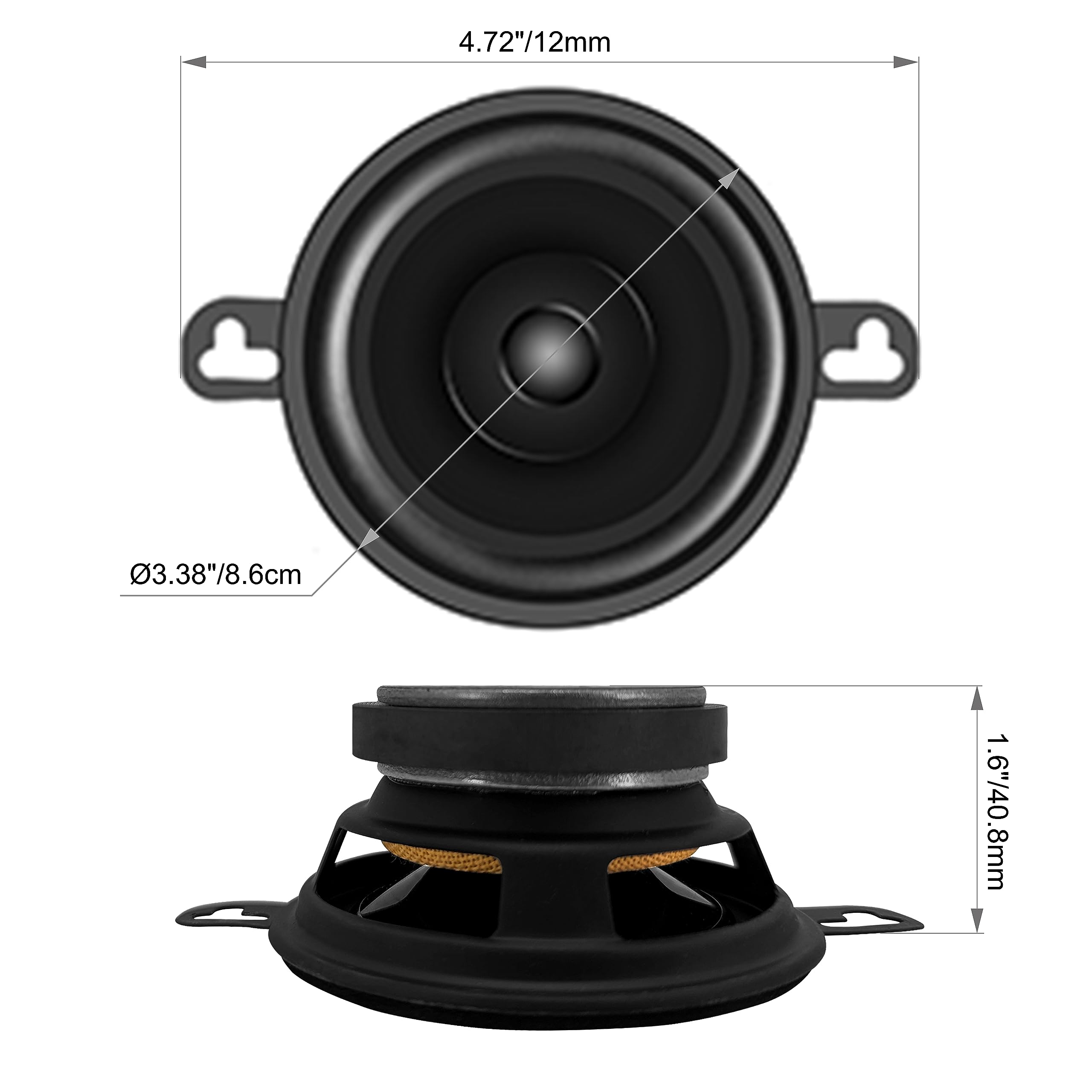 Amazon.co.jp: SDX Audio 3.5インチ デュアルコーンスピーカー