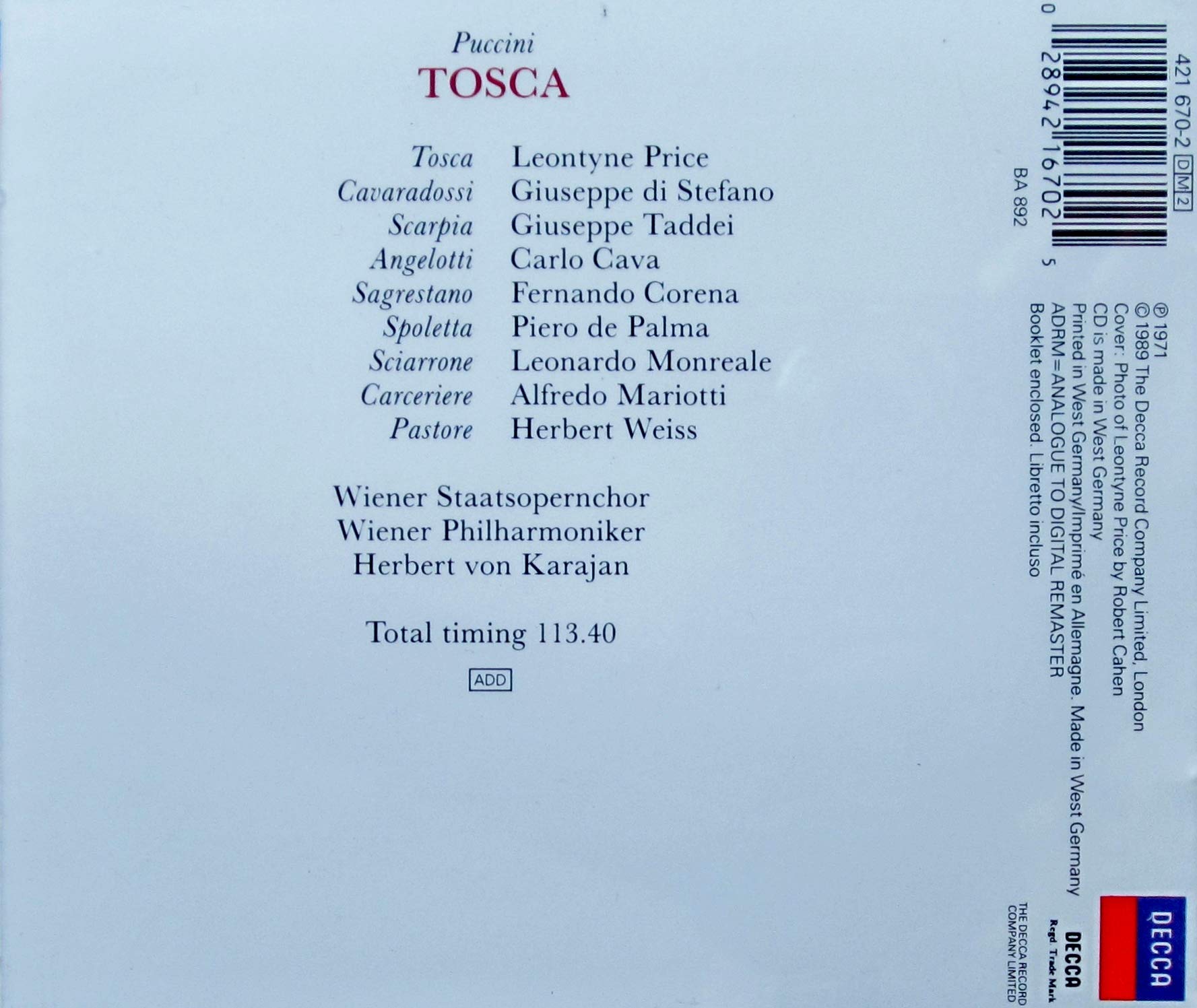 Puccini: Tosca