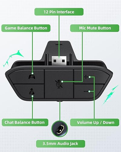 Miniatura 5 de Stereo Headset Adapter for Xbox One - Adjust Audio Balance (model 2)
