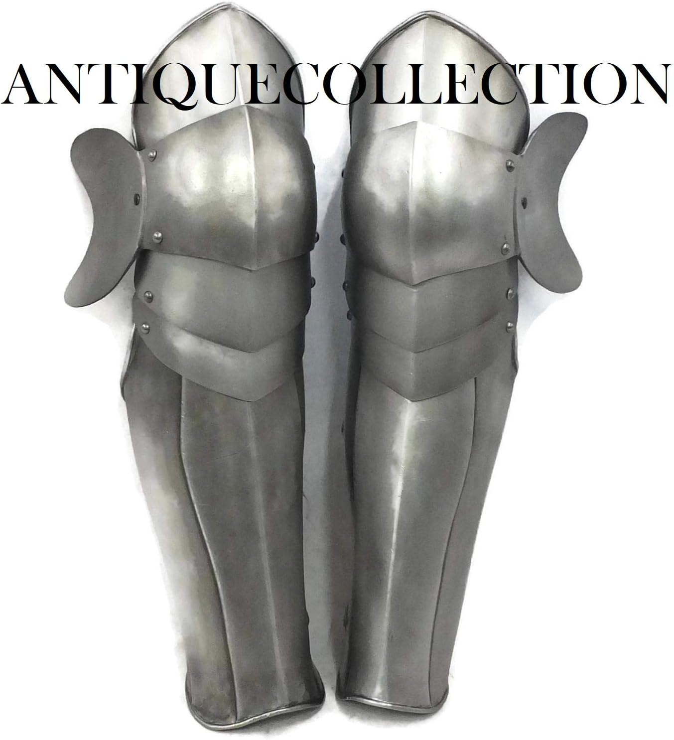 ANTIQUECOLLECTION Articulated Greaves Set Leg Armour Medieval Cosplay - Image 2