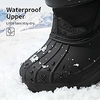 Vista 2 de DREAM PAIRS Botas de nieve de invierno impermeables de media pantorrilla para niños y niñas