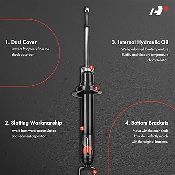A-Premium Rear Pair (2) Shock Absorber Strut Assembly