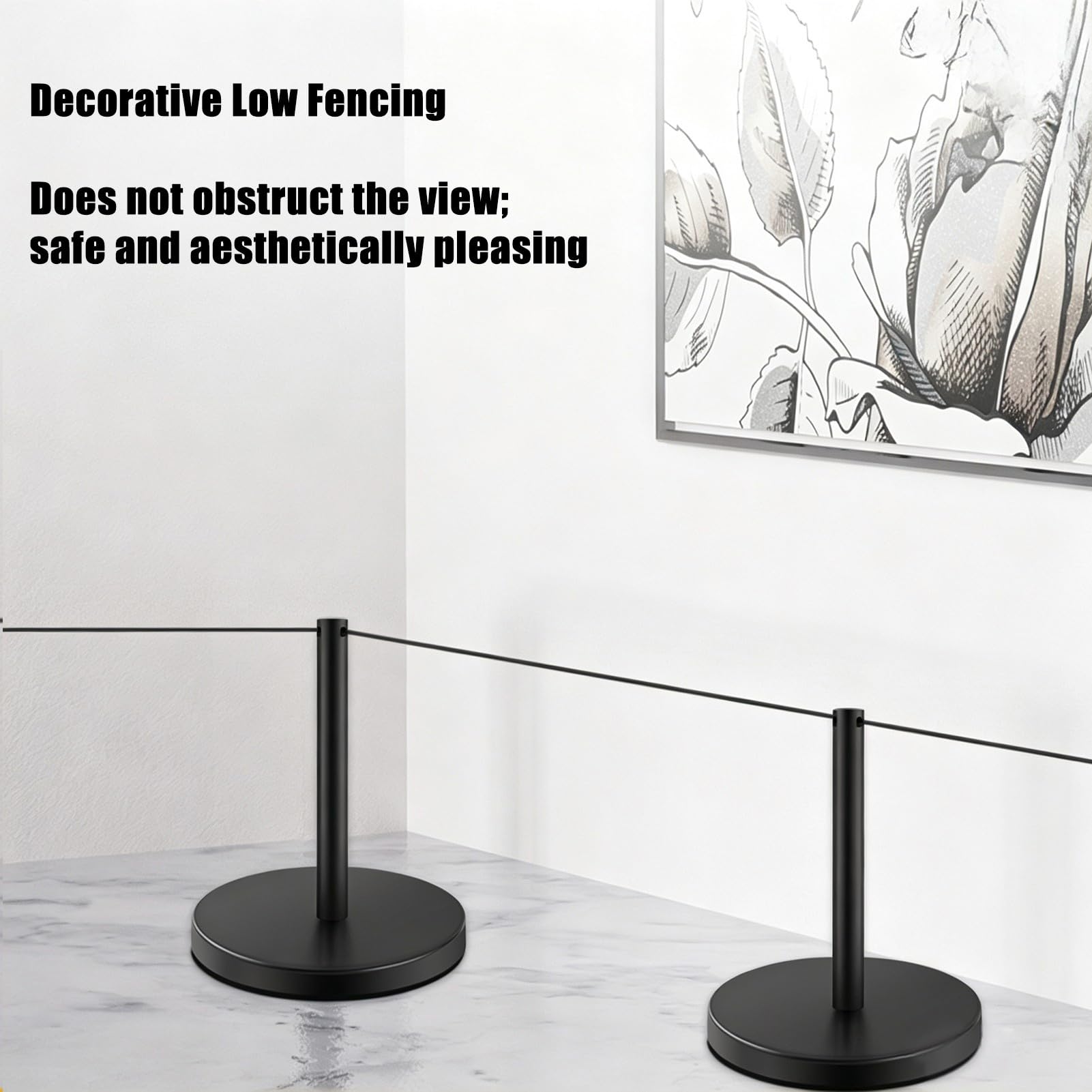 Stanchion Controllo Folla Cinghia Elastica Retrattile Basso Profilo