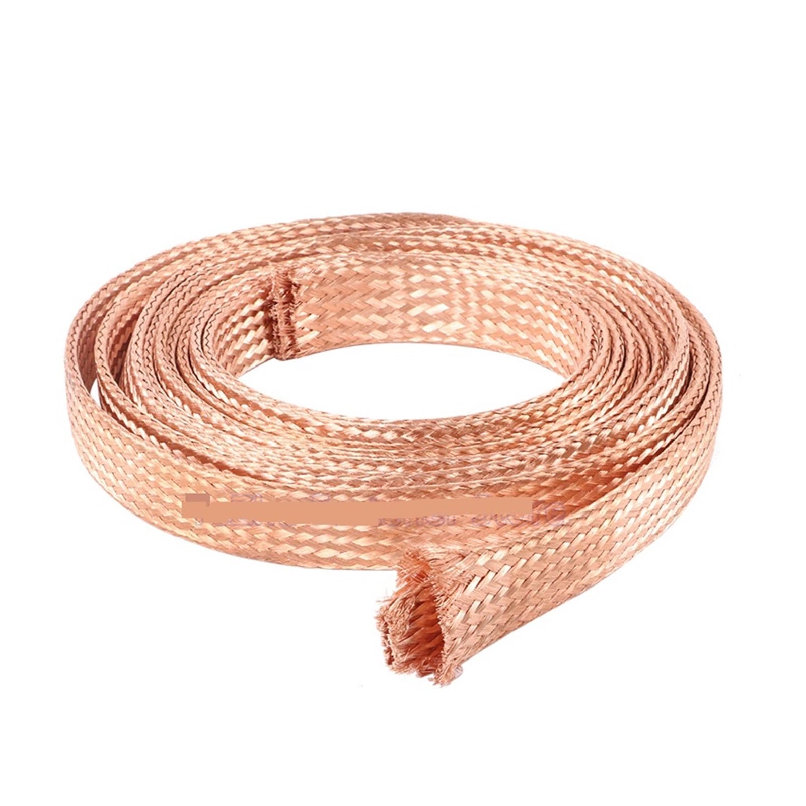 Płaski pleciony kabel miedziany, 1-5 metrów, szerokość tulei 4, 5, 8, 12, 15, 18, 20, 22, 25, 28 mm, rozszerzalna metalowa osłona, ekranowany przewód sygnałowy, ekranowany (czerwona miedź, 26 mm, 35