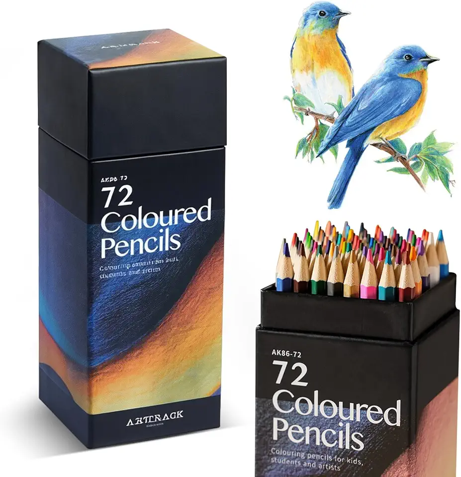 72 Lápis de Cor, Kit Profissional, Perfeito para Iniciantes, Artistas e Adultos, Pintura, Desenho LP-076-2