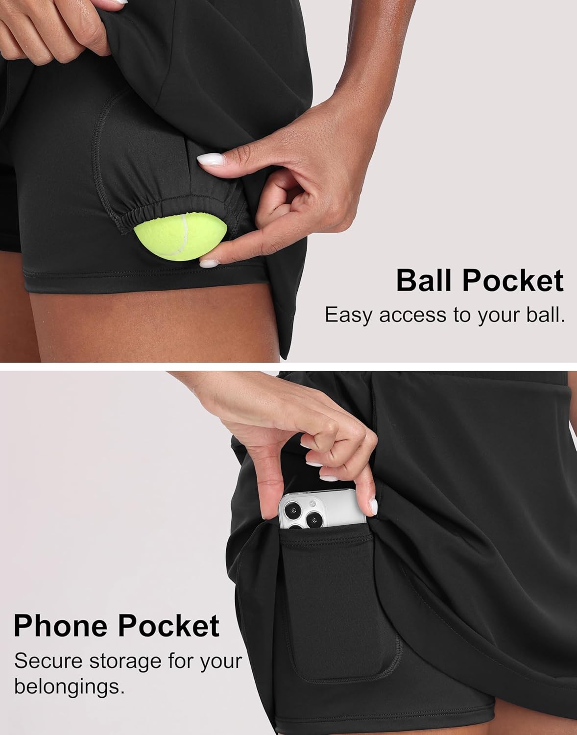 Women's High Waisted Golf Tennis Skirts Lightweight Athletic Casual Skorts with 4 Pockets Inner Shorts - Image 4