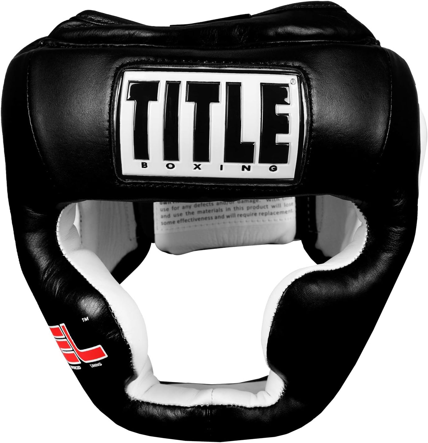 Title Gel World Full Face Training Headgear, Black, Large