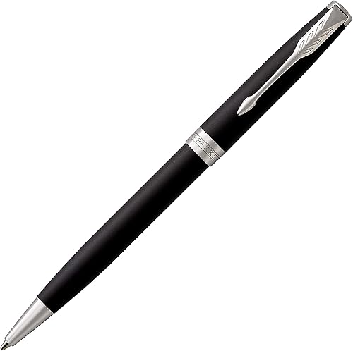 PARKER 1950881 Bolígrafo Sonnet Negro Mate CT Punta Media, Base Aceite en Caja de Regalo